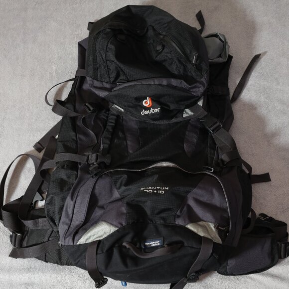 Deuter Quantum 70+10L Travel Backback | Black/Silver - Picture 1 of 16